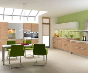 дизайн кухни в зеленом цвете_1