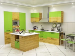 дизайн кухни в зеленом цвете_2
